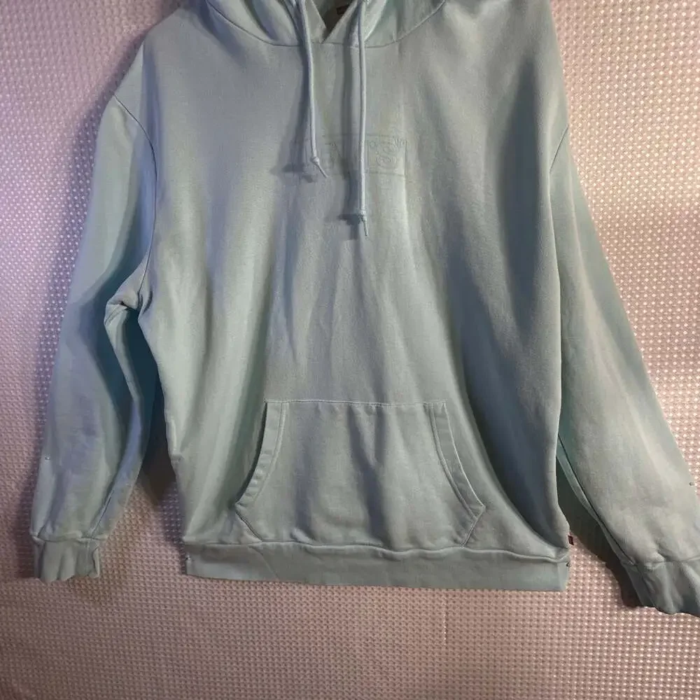 Levi's Men's Relaxed Fit Graphic Hoodie Sweatshirt in Mint Green - Picture 1 of 9